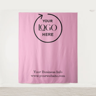Blush Pink Backdrop – Custom Business Logo