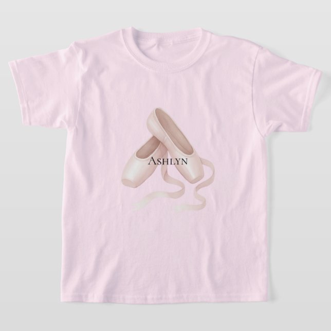 Blush Pink Ballet Shoes T-Shirt (Laydown)