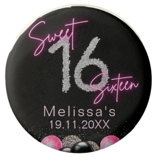 Blush Pink Balloon Diamonds Sweet 16 Sixteen Chocolate Covered Oreo