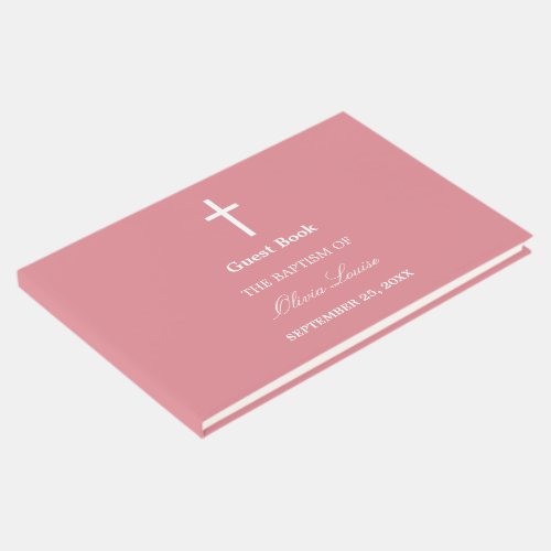 Blush Pink Baptism Guest Book