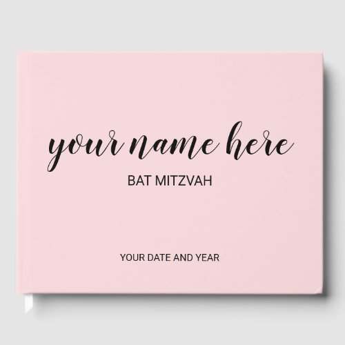 Blush Pink Bat Mitzvah Guestbook