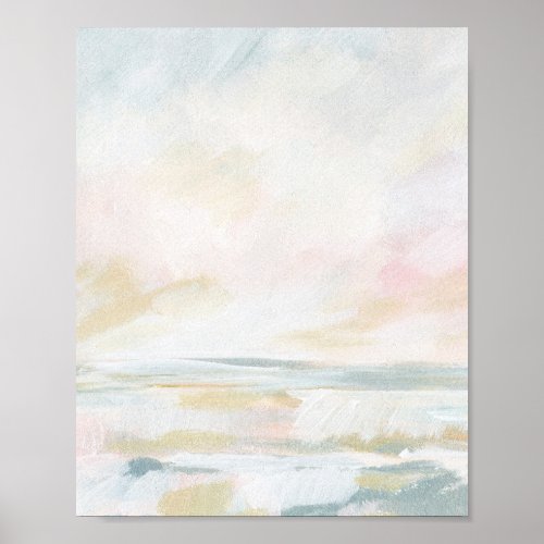 Blush Pink Beach Seascape Fine Art Print