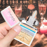 Blush Pink Beach Wedding Heart Sand Monogram Zippo Lighter<br><div class="desc">Blush Pink 2  Hearts in Sand Family Monogram,  Brides Mr. & Mrs. Beach Zippo Lighter. Great gift for members of the wedding party and for lighting the unity candles</div>