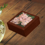 Blush Pink Bearded Iris Floral Gift Box<br><div class="desc">Store trinkets,  jewelry and other small keepsakes in this wooden gift box with ceramic tile that features the photo image of a blush pink,  bearded Iris bloom with purple accents. A lovely,  floral design! Select your gift box size and color.</div>
