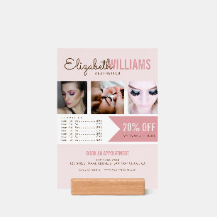 Blush Pink Beauty Aesthetics Promo Announcement Holder
