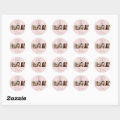 Blush Pink Beauty Business Branding Classic Round Sticker | Zazzle