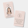 Blush Pink Beauty Business Photo Branding Badge | Zazzle