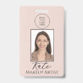 Blush Pink Beauty Business Photo Branding Badge | Zazzle