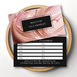Blush Pink Beauty Salon Appointment Business Card