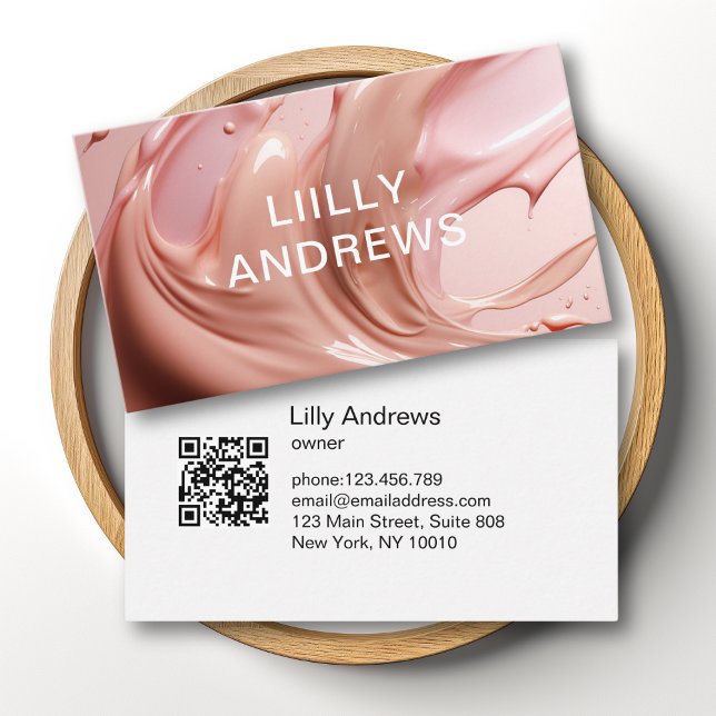 Blush Pink Beauty Salon Business Card (Blush Pink Beauty Salon Business Card)