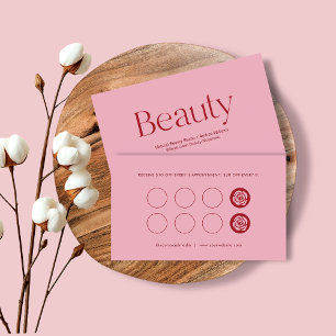 Blush Pink Beauty Service Loyalty Business Card