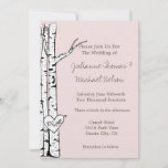 Blush Pink Birch Trees Wedding Invitation
