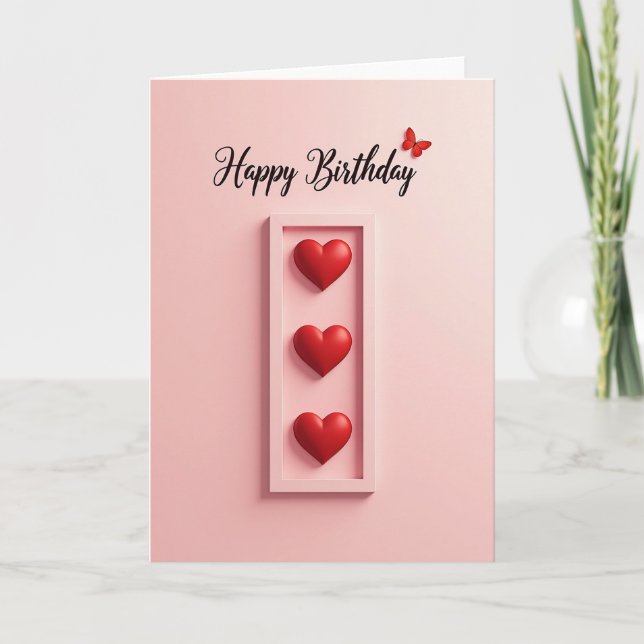 Blush Pink Birthday Card (Front)