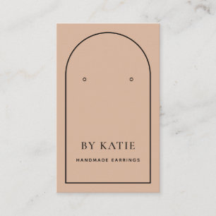 Blush Pink & Black Arch Earring Display Card
