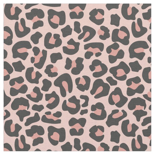 Pink Leopard Print Fabric | Zazzle