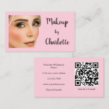Blush Pink Black Script Photo Makeup