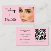 Blush Pink Black Script Photo Makeup