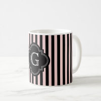 Personalized Coffee Mugs - Preppy Chic Chevron