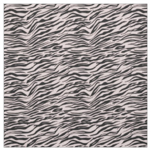 Blush Pink Black Zebra Print Fabric