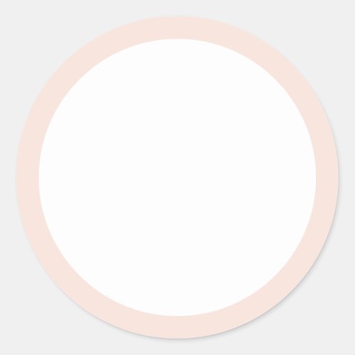 Blush Pink Blank Classic Round Sticker