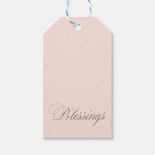 Blush Pink Blessings Color F8E3DA  Gift Tags