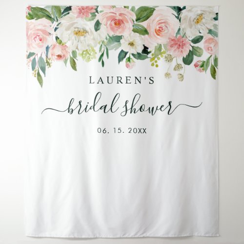 Blush Pink Bloom Bridal Shower Backdrop