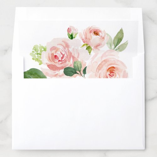 Blush Pink Bloom Envelope Liner