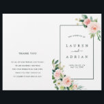Blush Pink Bloom Folded Wedding Program<br><div class="desc">This wedding program features painted watercolor flowers in blush pink,  white and green foliage with a rectangular frame. For more advanced customization of this design,  Please click the "Customize further" link.  Matching items are also available. NOTE: You will need to fold them in half when they arrive.</div>