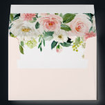 Blush Pink Bloom Pre-Printed Address 5x7 Envelope<br><div class="desc">This pre-printed address features painted watercolor flowers in blush pink,  white and green foliage. For more advanced customization of this design,  Please click the "Customize further" link.  Matching items are also available.</div>