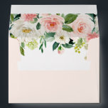 Blush Pink Bloom Pre-Printed Address 5x7 Envelope<br><div class="desc">This pre-printed address features painted watercolor flowers in blush pink,  white and green foliage. For more advanced customization of this design,  Please click the "Customize further" link.  Matching items are also available.</div>