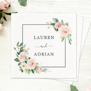Blush Pink Bloom Wedding Napkins