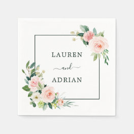 Blush Pink Bloom Wedding Napkins