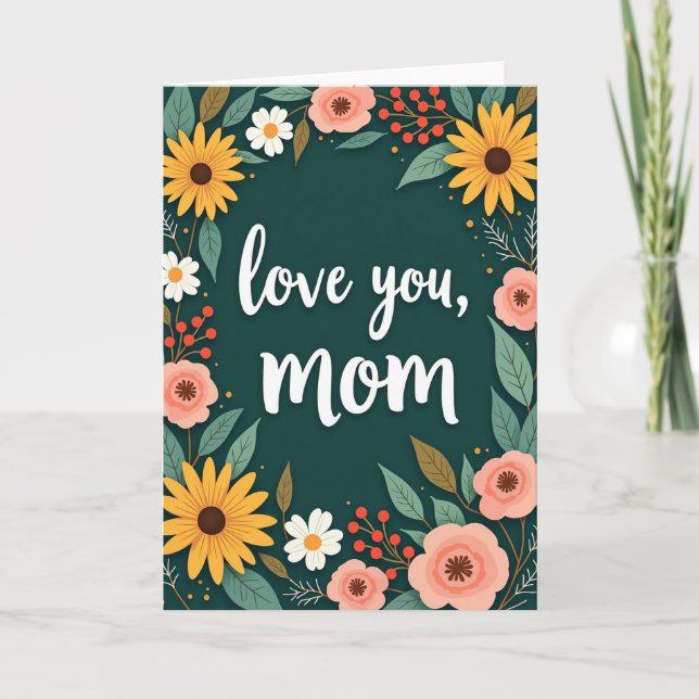 Blush Pink Blossom Mothers Card (Front)