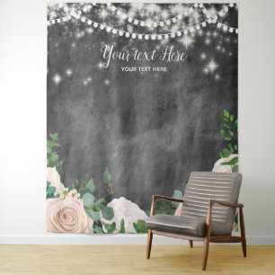 Blush Pink Boho Customizable Photo Booth Backdrop