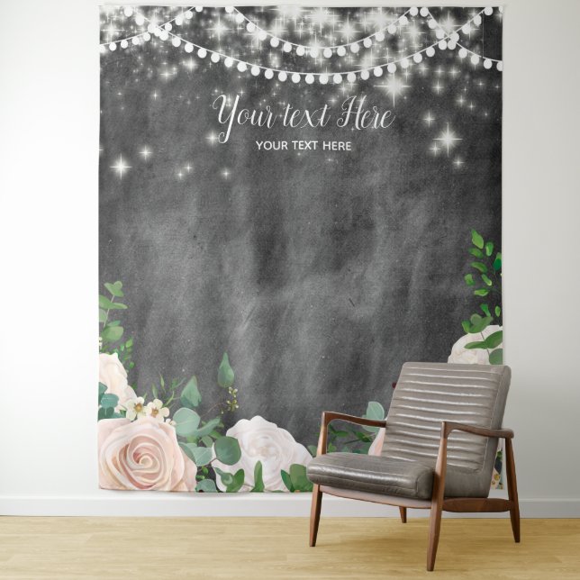 Blush Pink Boho Customizable Photo Booth Backdrop (In Situ)