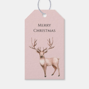 Blush Pink Boho Deer Gift Tags