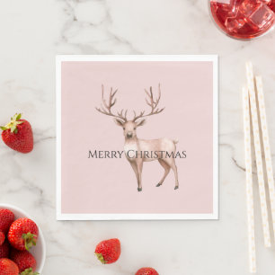 Blush Pink Boho Deer Napkins