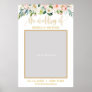 BLush pink boho floral and gold glitter wedding Poster