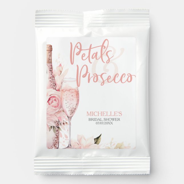 Blush Pink Boho Petals and Prosecco Floral Margarita Drink Mix (Front)