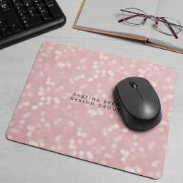 Blush Pink Bokeh Lights | Personalized Mouse Pad