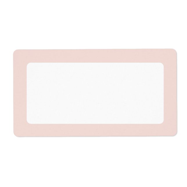 Blush pink border blank label (Front)