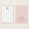 Blush pink border logo earring display card