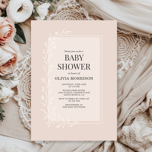 Botanical invitation theme