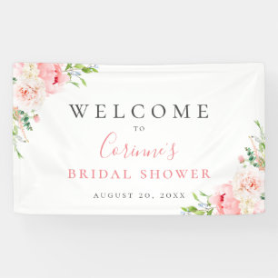 Blush Pink Botanical Floral Banner