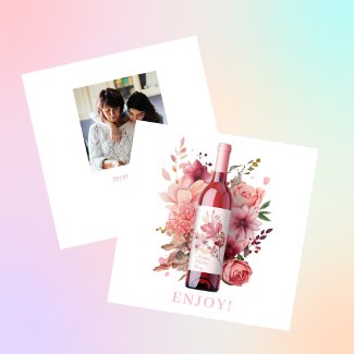 Blush Pink Bottle Floral Happy Mothers Day 