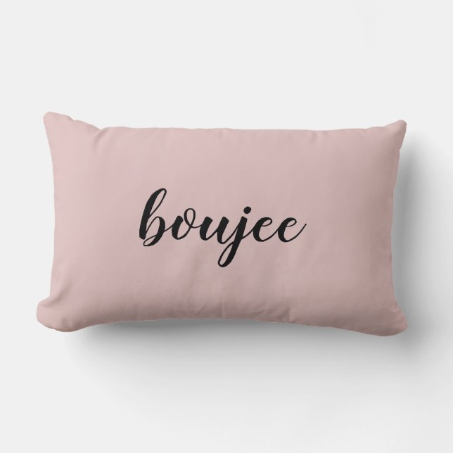 Blush Pink Boujee Lumbar Pillow (Front)