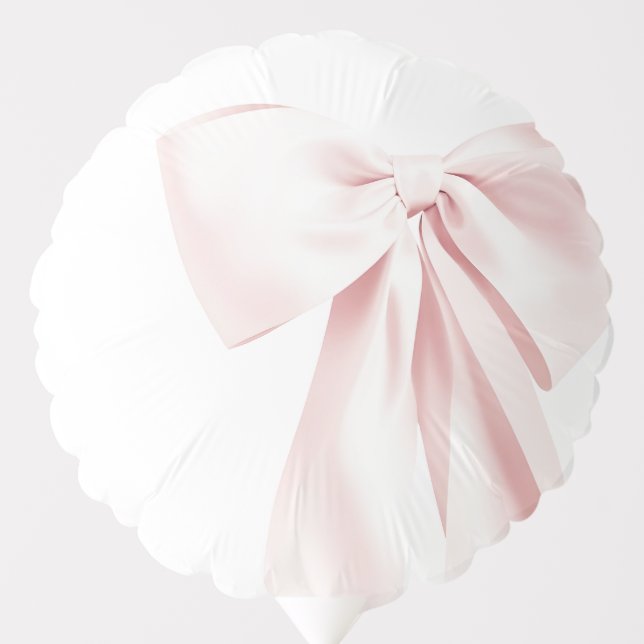 Blush Pink Bow Baby Shower Balloon (Front)