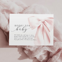 Blush Pink Bow Baby Shower Books for Baby