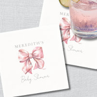 Blush Pink Bow Baby Shower
