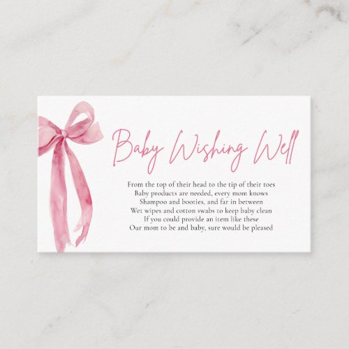 Blush Pink Bow Baby Wishing Well Baby Shower